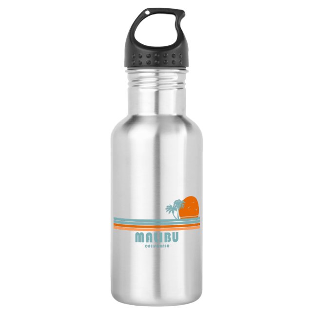 Malibu California Sun Palm Trees 532 Ml Water Bottle (Front)
