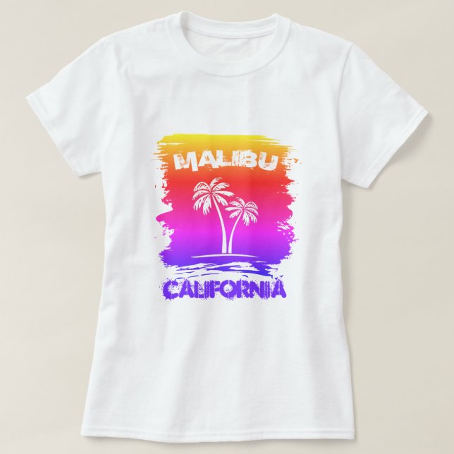 Malibu California  T-Shirt (Design Front)