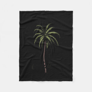 Malibu California Tropical Tree Palm Relaxed ART Fleece Blanket