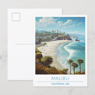 Malibu California USA Vintage Travel  Postcard