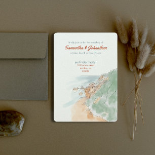 Malibu, California wedding   Invitation