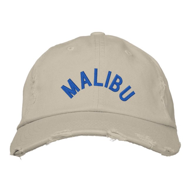 MALIBU DISTRESSED CHINO TWILL CAP (Front)