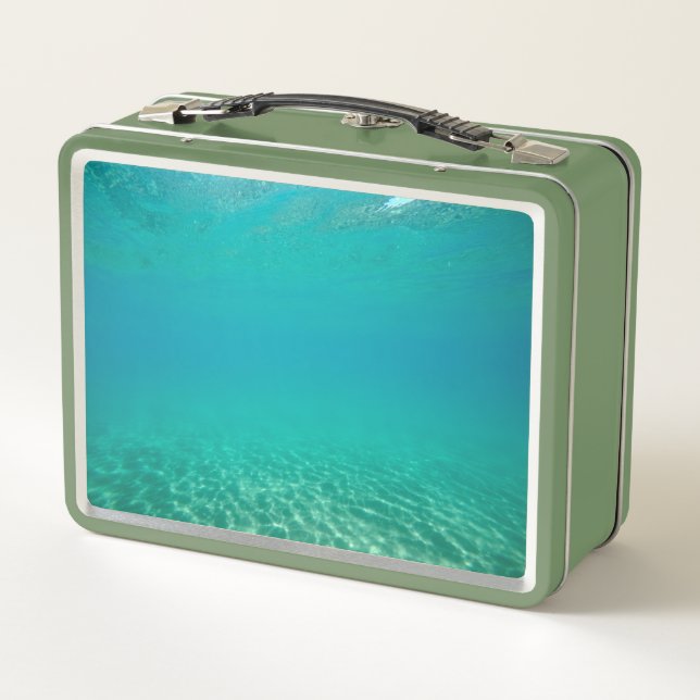 Malibu Gem Retro Lunchbox with underwater images (Back)