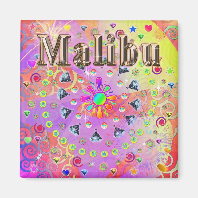 Malibu Lucky Golden Magnet (Front)