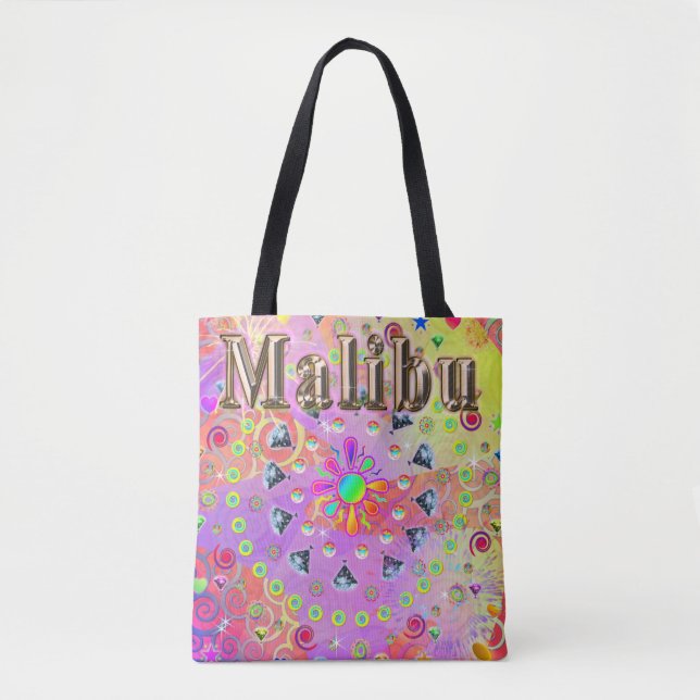Malibu Lucky Golden Tote Bag (Front)