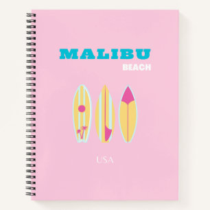 Malibu, Malibu Beach, Preppy, Preppy Girl, Pink Notebook