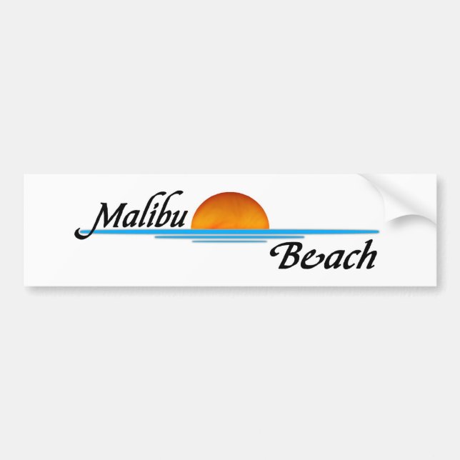 Malibu Sunset Bumper Sticker (Front)