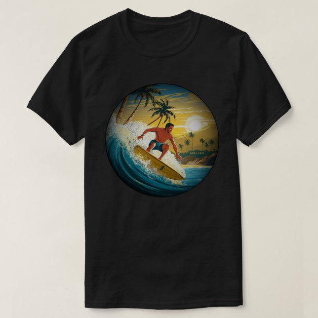 Malibu Surf T-Shirt (Design Front)