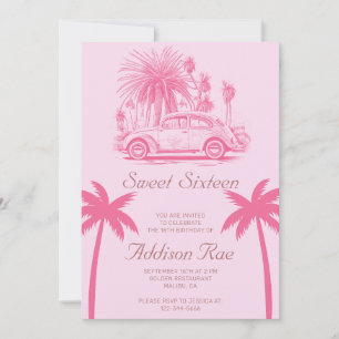 Malibu Sweet Sixteen Birthday Party Invitation