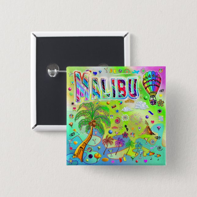 Malibu Timeless Melody Button (Front & Back)