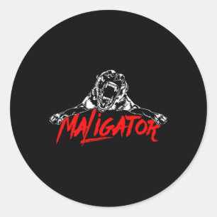 Maligator Belgian Malinois Hund Classic Round Sticker