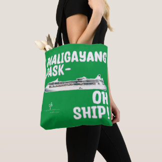 Maligayang Pask-OH SHIP! Green/Silver Chrs. Cruise Tote Bag