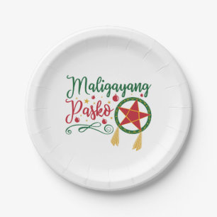 Maligayang Pasko Filipino Christmas Philippines Paper Plate
