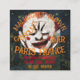 MALIGNANT CLOWN CASSOULET BAR PARIS FRANCE ENCLOSURE CARD