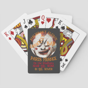 MALIGNANT CLOWN CASSOULET BAR PARIS FRANCE PLAYING CARDS