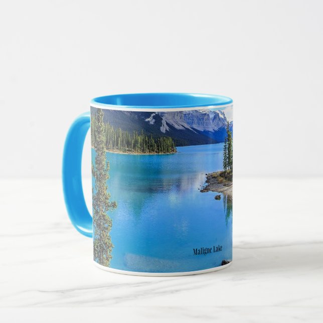 Maligne Lake, Alberta, Canada Mug (Front Left)