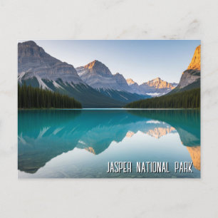 Maligne Lake Jasper National Park Canada Postcard