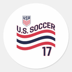 Malik Tillman 17 White Usmnt Officially Licensed  Classic Round Sticker