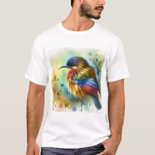 Malimbe Bird 101024AREF112 - Watercolor T-Shirt