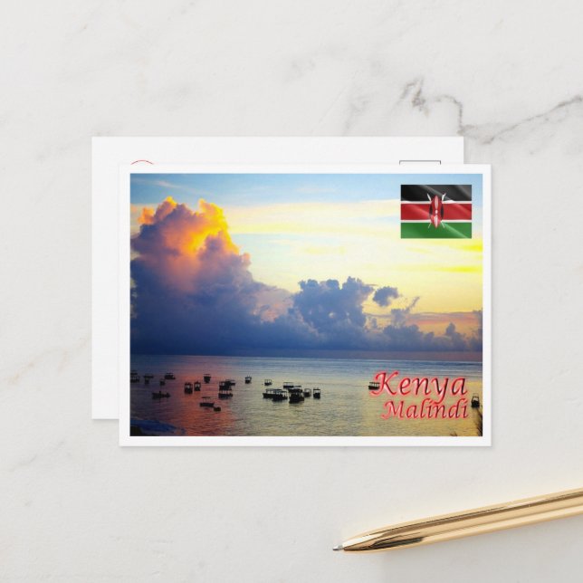 Malindi - Kenya - Panorama - Postcard (Front/Back In Situ)