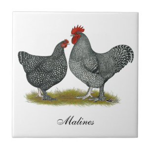 Maline Chickens Ceramic Tile