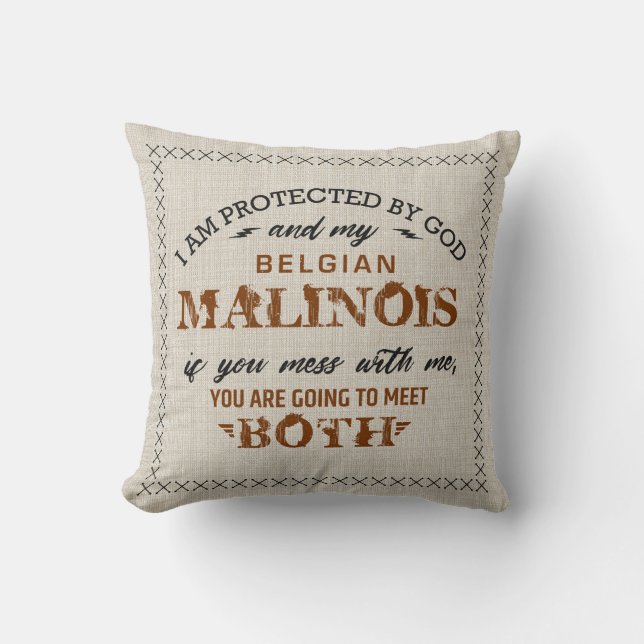Malinois - Belgian shepherd -Mechelaar Cushion (Front)
