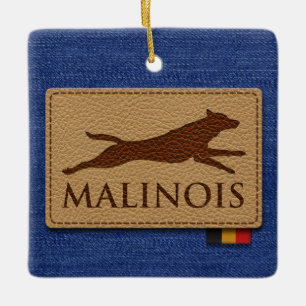 Malinois - Belgian shepherd -Mechelaar -Maligator Ceramic Tree Decoration