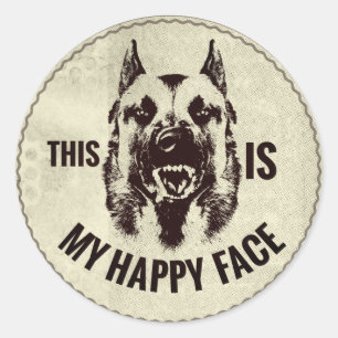 Malinois - Belgian shepherd -Mechelaar -Maligator Classic Round Sticker