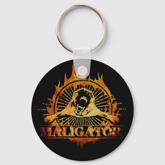 Malinois - Belgian shepherd -Mechelaar -Maligator Key Ring (Front)