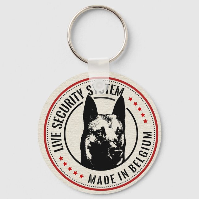 Malinois - Belgian shepherd -Mechelaar -Maligator Key Ring (Front)
