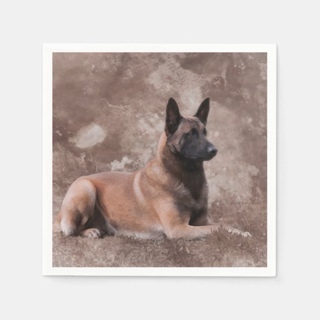 Malinois  Belgian shepherd - Mechelaar Napkin (Front)