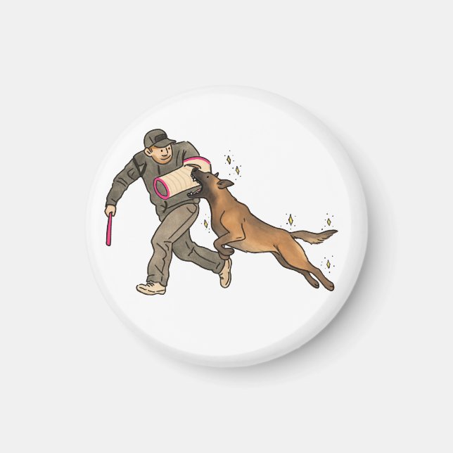 Malinois bite-work magnet (Front)