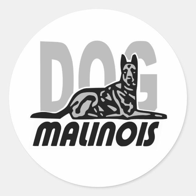 malinois china8 classic round sticker (Front)