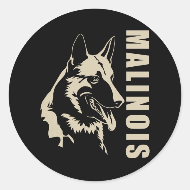 Malinois Classic Round Sticker (Front)