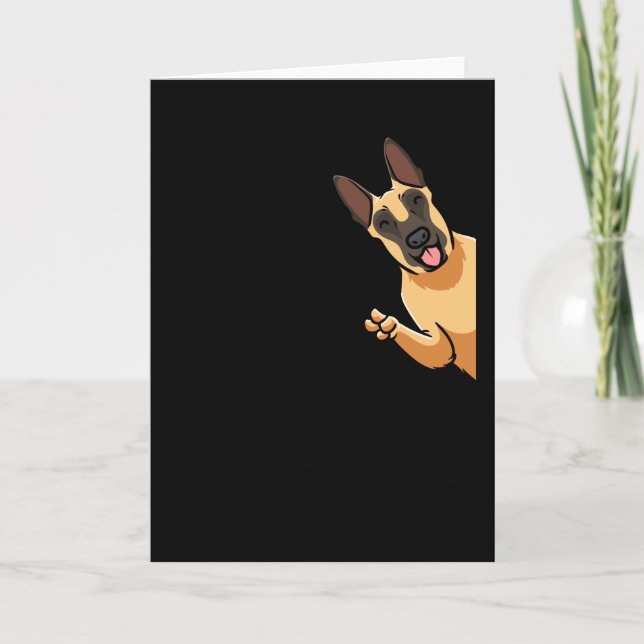 Malinois Dog Belgian Shepherd Dog Card (Front)