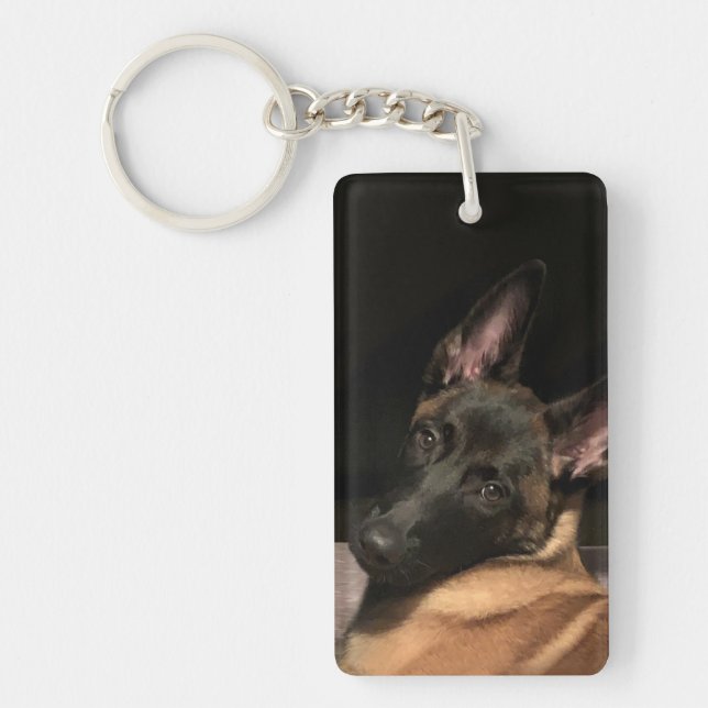 Malinois Dog Key Ring (Front)