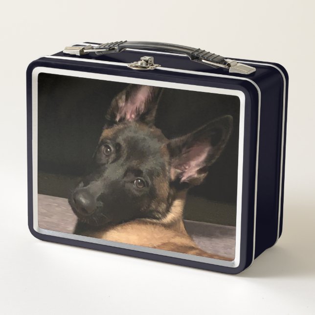 Malinois Dog Metal Lunch Box (Front)