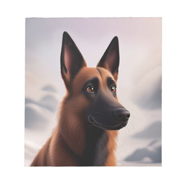 Malinois Dog Notepad (Front)