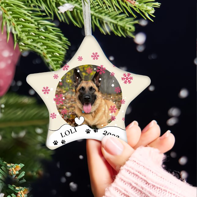 Malinois Dog Personalised Hand Drawing Ceramic Ornament (Creator Uploaded)