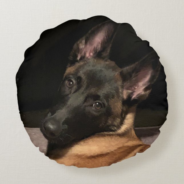 Malinois Dog Round Cushion (Back)