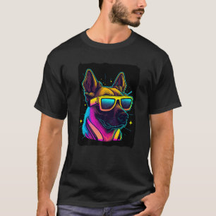 Malinois Dog with Sunglasses Premium T-Shirt