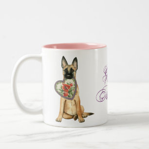 Malinois Heart Mum Two-Tone Coffee Mug