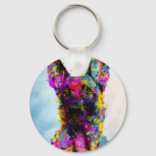 Malinois puppy - Belgian shepherd -Mechelaar Key Ring