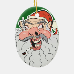 Mall Santa Ceramic Tree Decoration