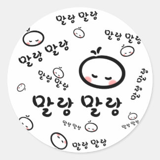 mallangmallang  (Korean / Hangul) Classic Round Sticker