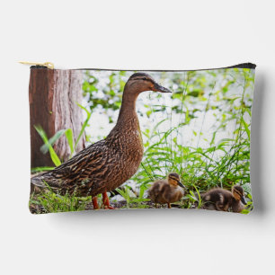 Mallard and Ducklings by Shirley Taylor Accessory Pouch