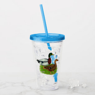 Mallard Drake and Duck Acrylic Tumbler