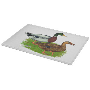 Mallard Drake and Duck Cutting Board