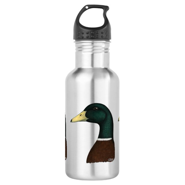 Mallard Drake Head 532 Ml Water Bottle (Front)