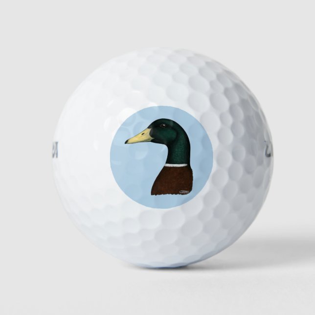 Mallard Drake Head Golf Balls (Front)